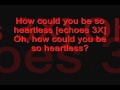 Kanye West Heartless Lyrics On Screen And In Description HQ