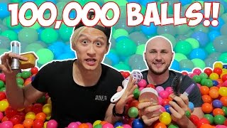 BALL PIT CHALLENGE FT. CRAZY RUSSIAN HACKER (100,000 BALLS)