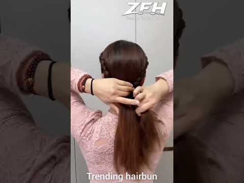Top Trending Hair Bun 💖 | Easy & Stylish Bun Hairstyle Tutorial #shorts #trending