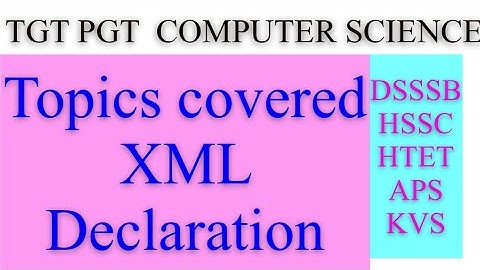XML Declaration
