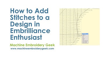 How to add stitches to fill in an embroidery design using Embrilliance Enthusiast