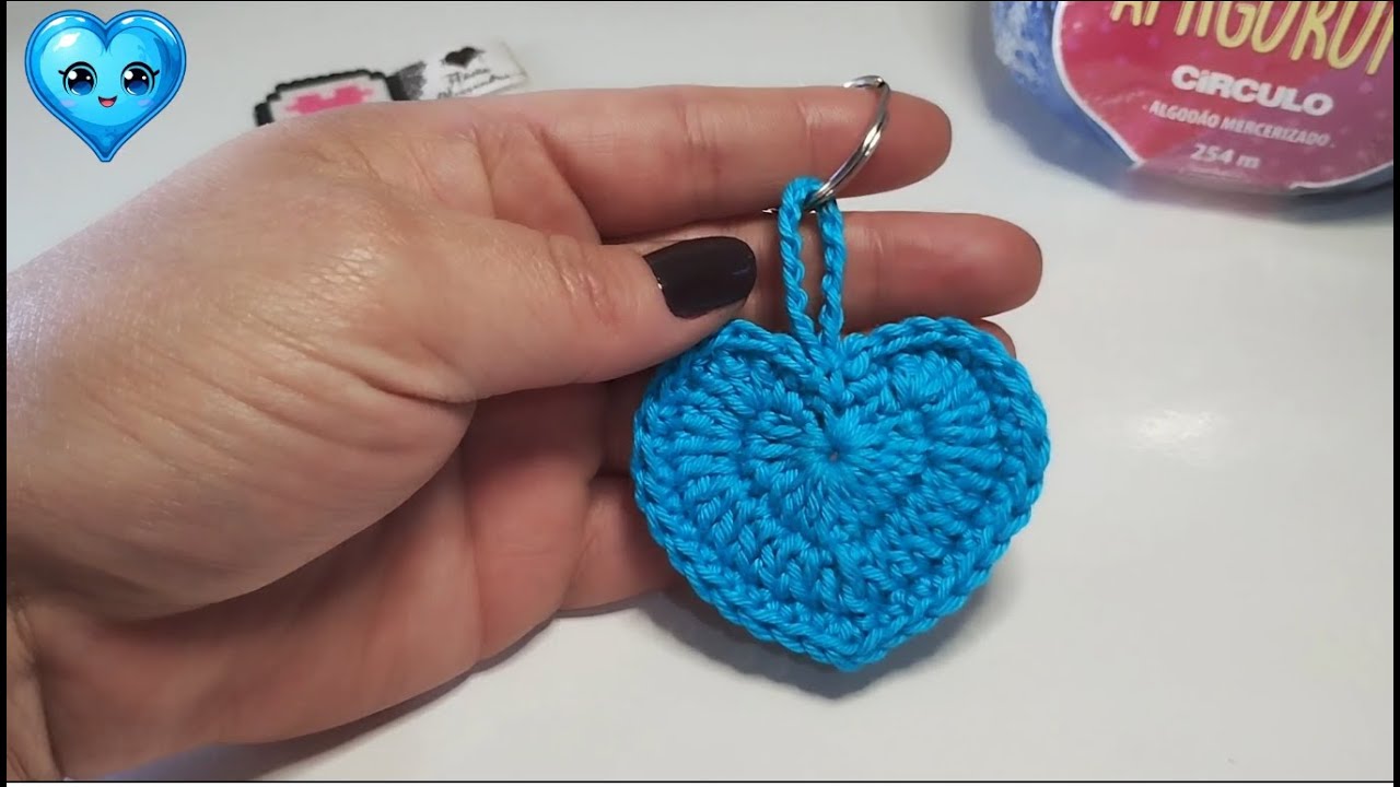 Coração de crochê super rápido e fácil 🩵 [Passo a Passo para Iniciantes]