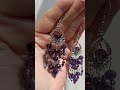 Фиолетовые серьги люстры #лето2026 #handmade #серьги_люстры #селенгабижу #селенга #красиваябижутерия
