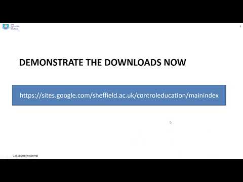 Video 1 on MATLAB for control - downloading the resources