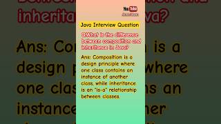 Java Interview Question | Composition and Inheritance | #java #viral #shorts #shortvideo #status