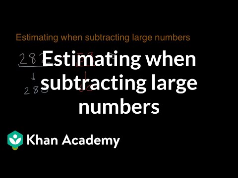 Estimating when subtracting large numbers