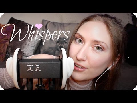 ASMR Close Up Ear to Ear Whispering w/ a little Tapping & Ear Attention ❤️ 3Dio