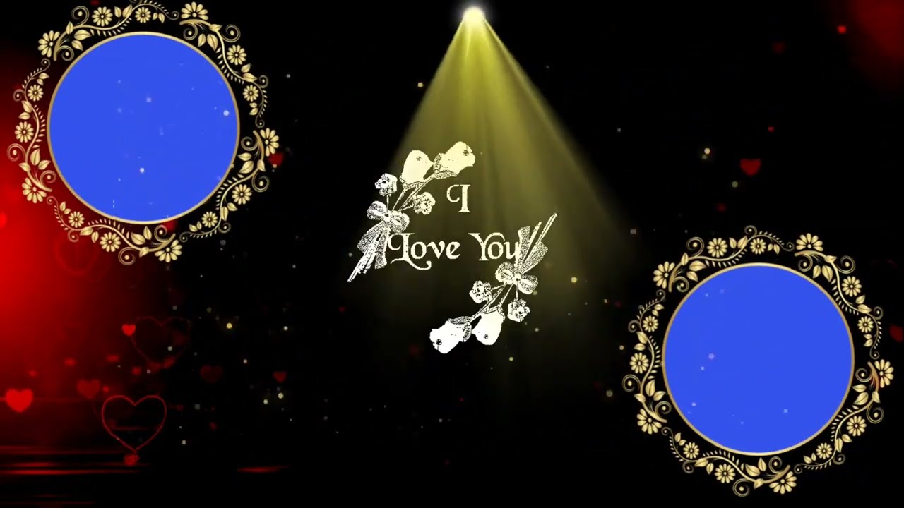 wedding frame blue background । Blue background video for wedding