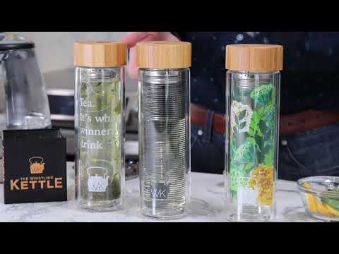 Double Wall Glass Tumbler - Glass Tea Tumbler with Infuser