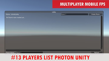Players List Photon Unity #13 | FPS Mobile Multiplayer Complete Game Course Unity In Urdu / Hindi
