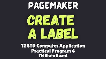 Create a Label using PageMaker | Practical Program 4 | PageMaker Practical | XII CA