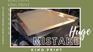 Don&#39;t Make this Mistake - Watch this video before you buy screen print frames - KING PRINT