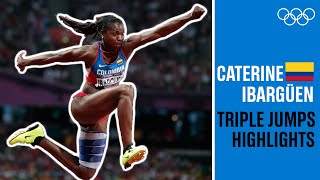 ALL Caterine Ibargüen 🇨🇴triple jumps at the Olympics!