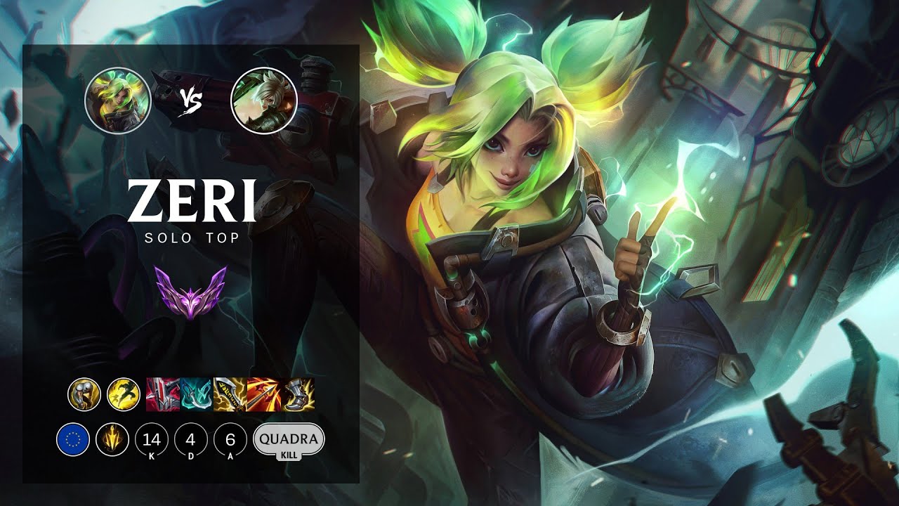 Zeri Top vs Riven - EUW Master Patch 12.13