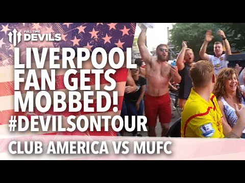 Liverpool Fan Gets Mobbed! #DEVILSonTour | Club América 0-1 Manchester United | FullTimeDEVILS