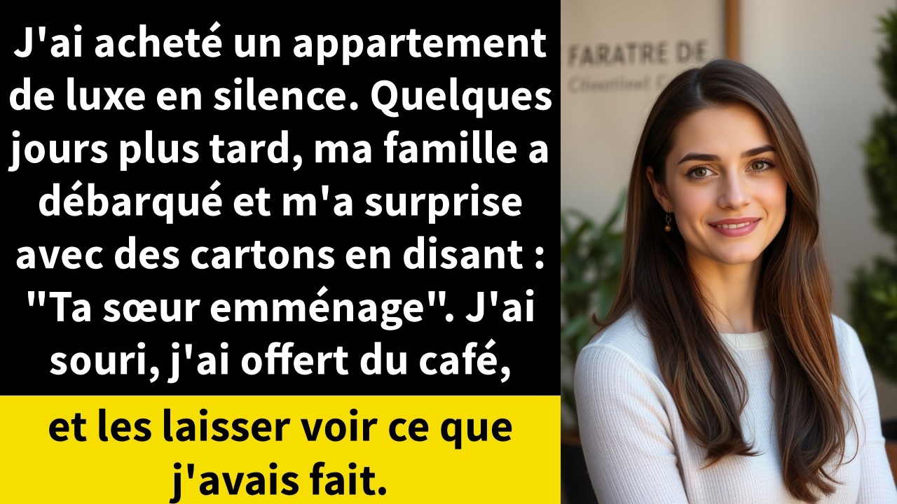 J'ai acheté un appartement de luxe en silence. Quelques jours plus tard, ma famille a débarqué