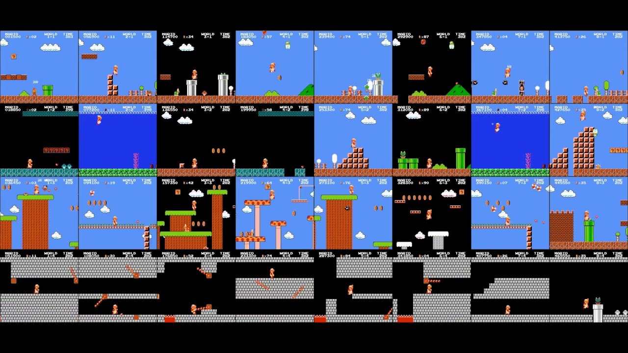 super mario bros nes world negative 1