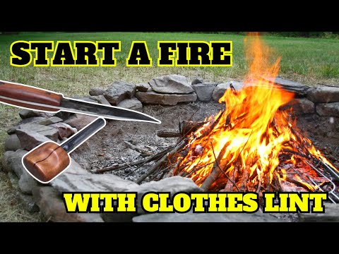 BEST Fire Starting Technique with FERRO rod & Small Twigs