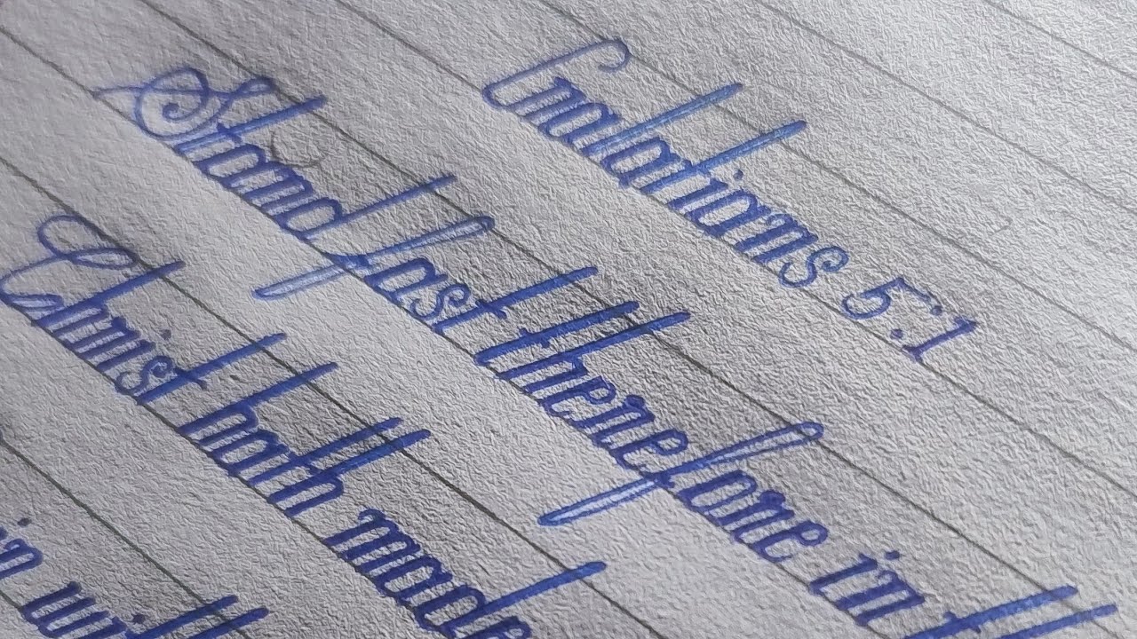 Neat and clean handwriting by Ball pen || Galatians 5:1 || Yeshu ka vachan || Bible vachan 