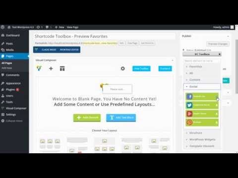 Visual Composer Shortcode Toolbox - Preview "Favorites list"