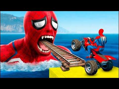 الرجل العنكبوت انقاذ باتمان Spider-Man Rescue batman vs iron man vs venom funny Game GTA 5 superhero