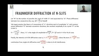 "Chopra Academia"- Fraunhofer diffraction at N Slits