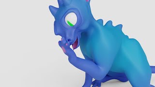 Cute dragon #blender #sculpting #timelapse