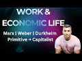 Work &amp; Economic Life: Marx, Weber, Durkheim, Primitive–Feudal–Capitalist Systems | UPSC Sociology