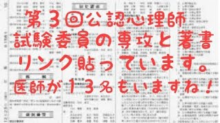 第３回公認心理師試験委員