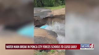 Water main break in Ponca City forces schools to close early