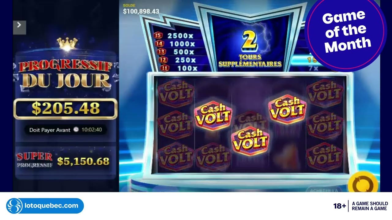 Cash Volt Supercharged | Game of the Month| lotoquebec.com