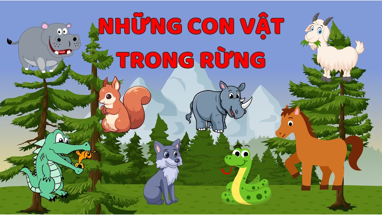 Dạy bé gọi tên những con vật trong rừng | Trẻ Thông Minh - YouTube