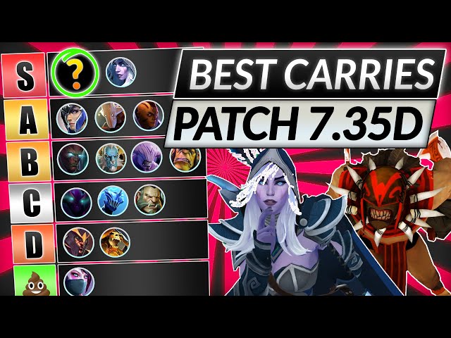 NEW CARRY TIER LIST Patch 7.35D - Best Position 1 Heroes RANKED - Dota 2 Guide class=