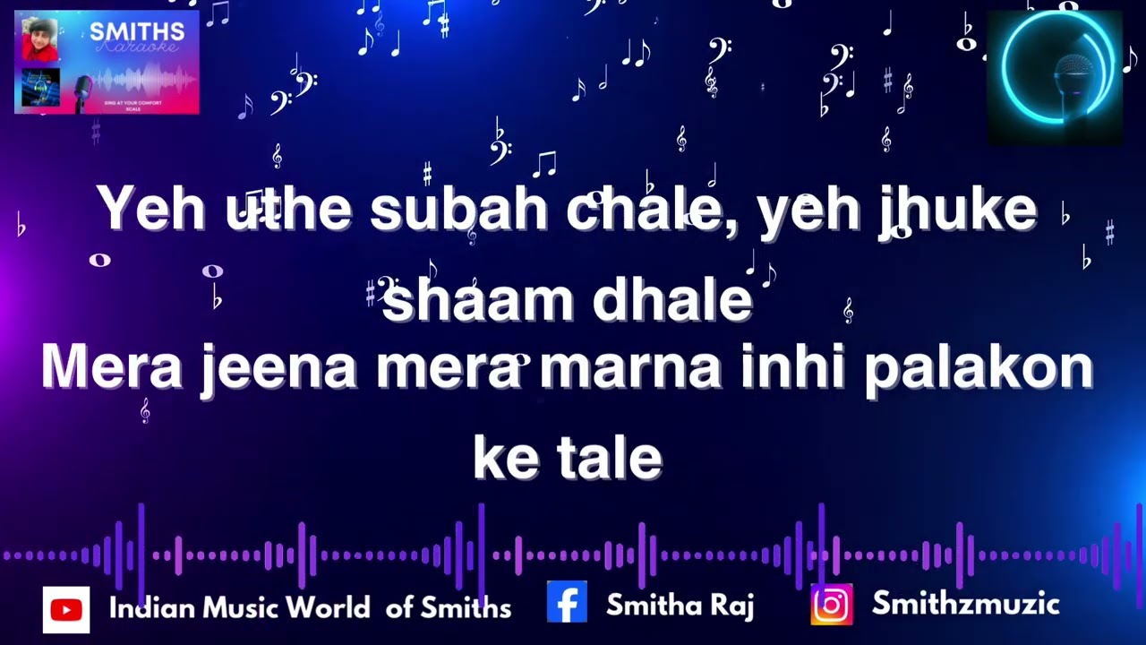Teri Ankhon Ke Siva Lower Scale Karaoke| Md. Rafi| @SmithsKaraoke