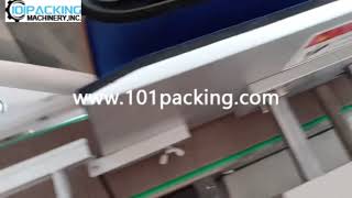 Automatic vertical  bottle adhesive stick label rolling labeling machine label applicator line