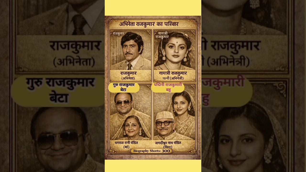अभिनेता राजकुमार का परिवार ❗ biography 