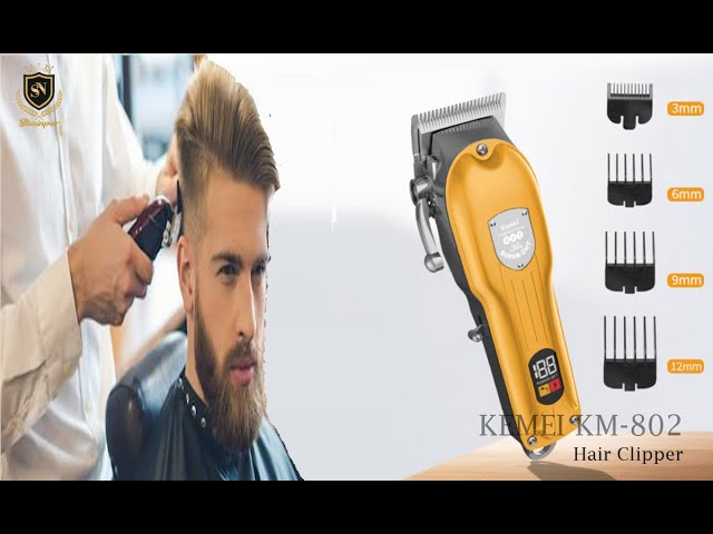 KEMEI KM-802 HAIR TRIMMER CLIPPER UNBOXING REVIEW | Best Quality Hair Clipper By Shainpur - YouTube