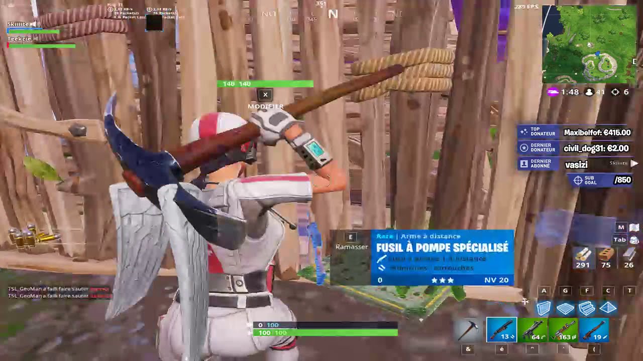 kadr iz video je fais un massacre avec la nouvelle arme fortnite - tactique fortnite battle royale