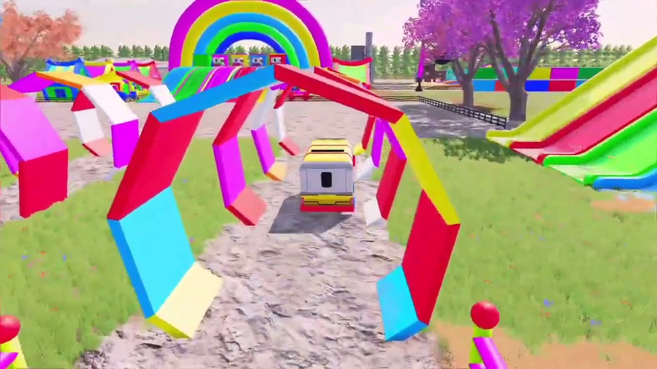 Realistic Heavy Load Transport of Mixer Truck & Police Cars | FS22 #FS22Gameplay #FlatbedTruck