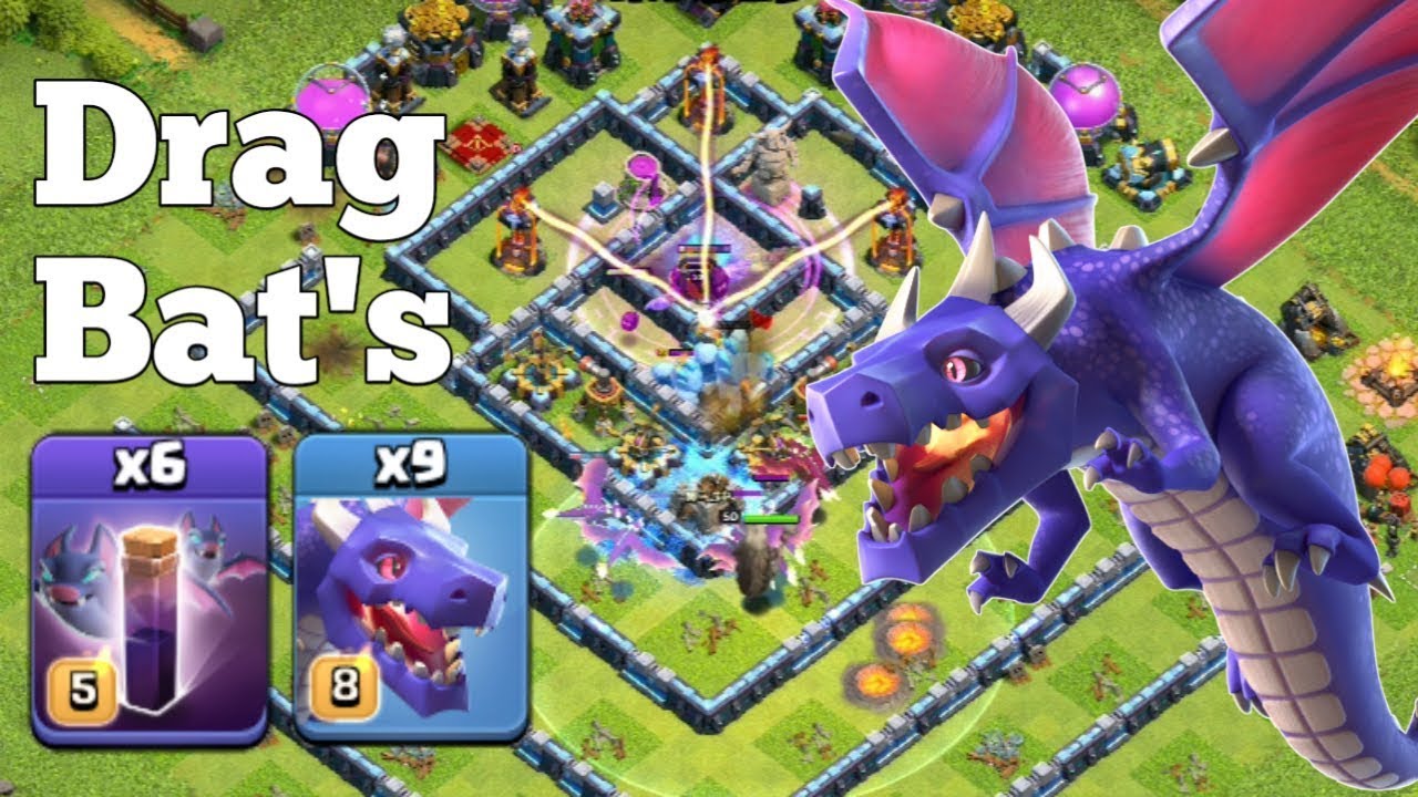 BEST drag bat attack for TH13. Amazing TH13 attack strategy!!!
