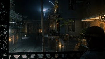 Sean watches a thunderstorm from a balcony in Saint Denis | RDR2 ASMR
