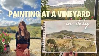 Italian Vineyards in Watercolor VLOG