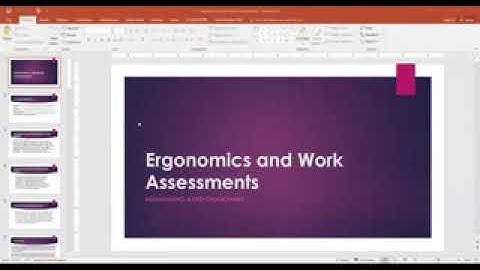 Ergonomics lecture 3
