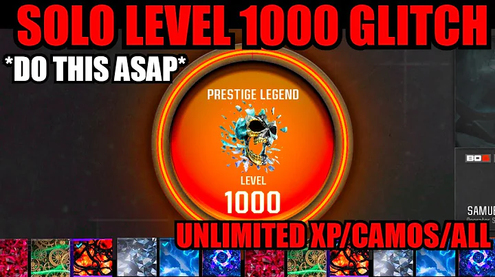 *NEW* SOLO LEVEL 1000 GLITCH! *USE ASAP* UNLIMITED XP/CAMOS/ALL! BO7 GLITCHES! BO7 ZOMBIES GLITCH