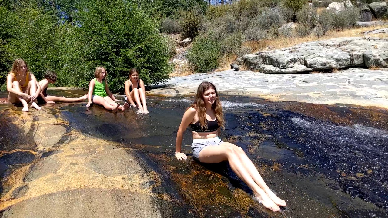 Water Slides, Natural Water PARK in Sequoia National Forest.