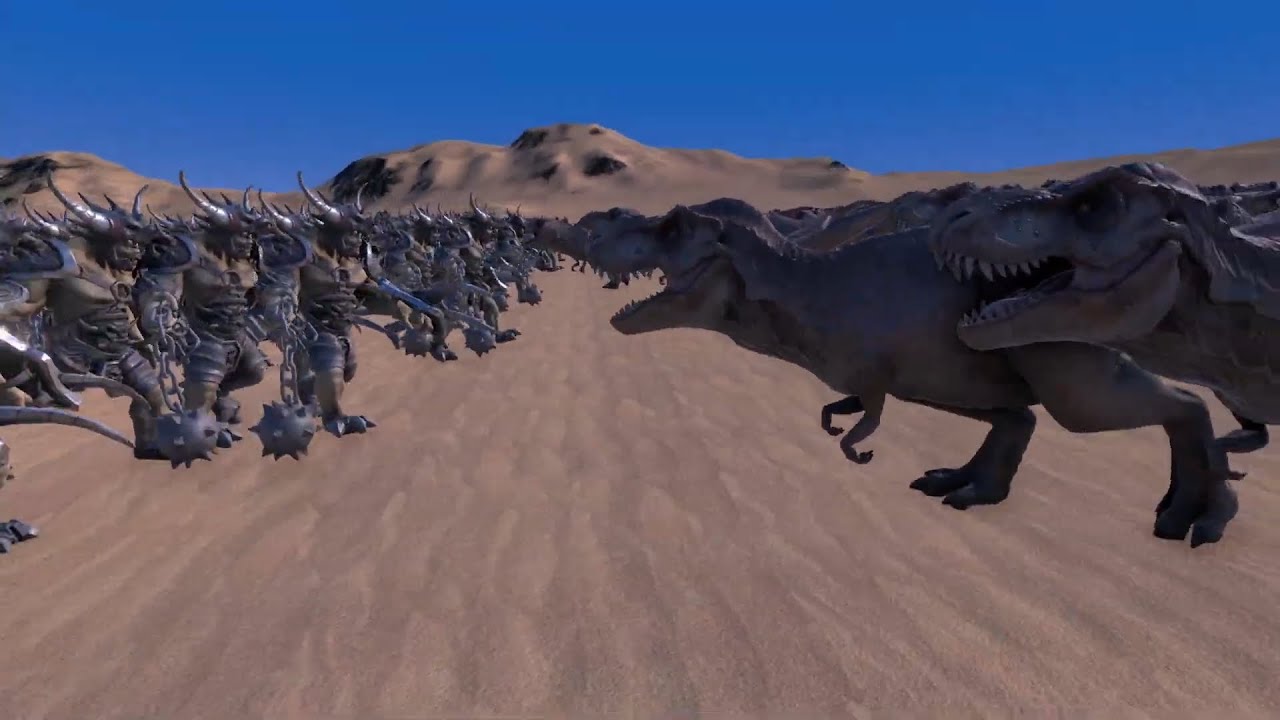 1.000 T-REX vs 2.000 Giant Ogres TITANS FIGHT - Ultimate Epic Battle Simulator