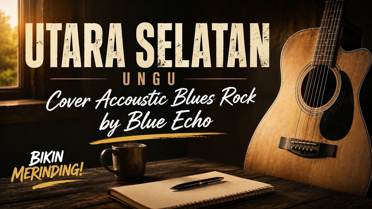 🎵 Utara Selatan - Ungu | Cover Acoustic Blues Rock Full Version + Lirik | Blue Echo