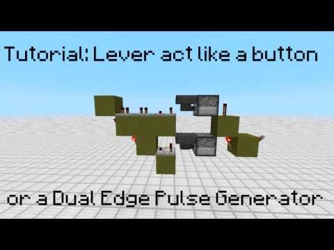 Minecraft   Tutorial Lever act like a button or Dual Edge pulse