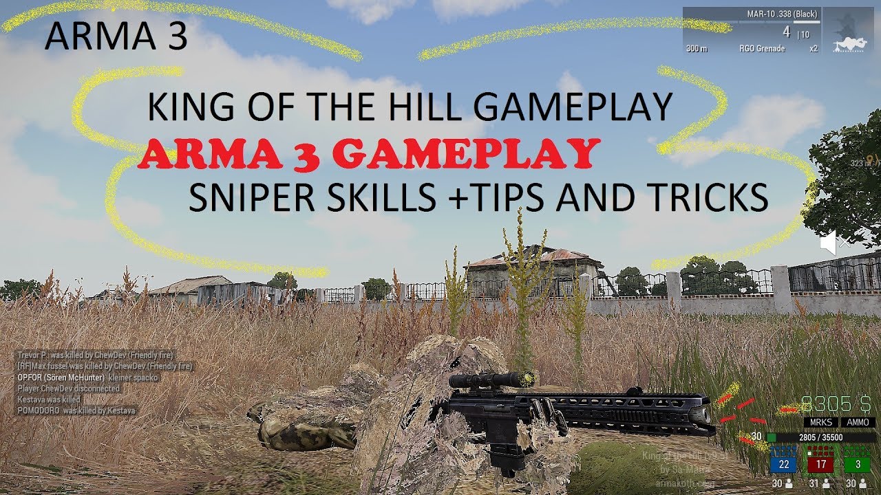 Arma 3, KOTH SNIPER Gameplay + TIPS and TRICKS YouTube