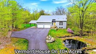 Vermont House On 11 Acres / Sugar House Koi Pond / VT Real Estate / Old Houses In The Woods